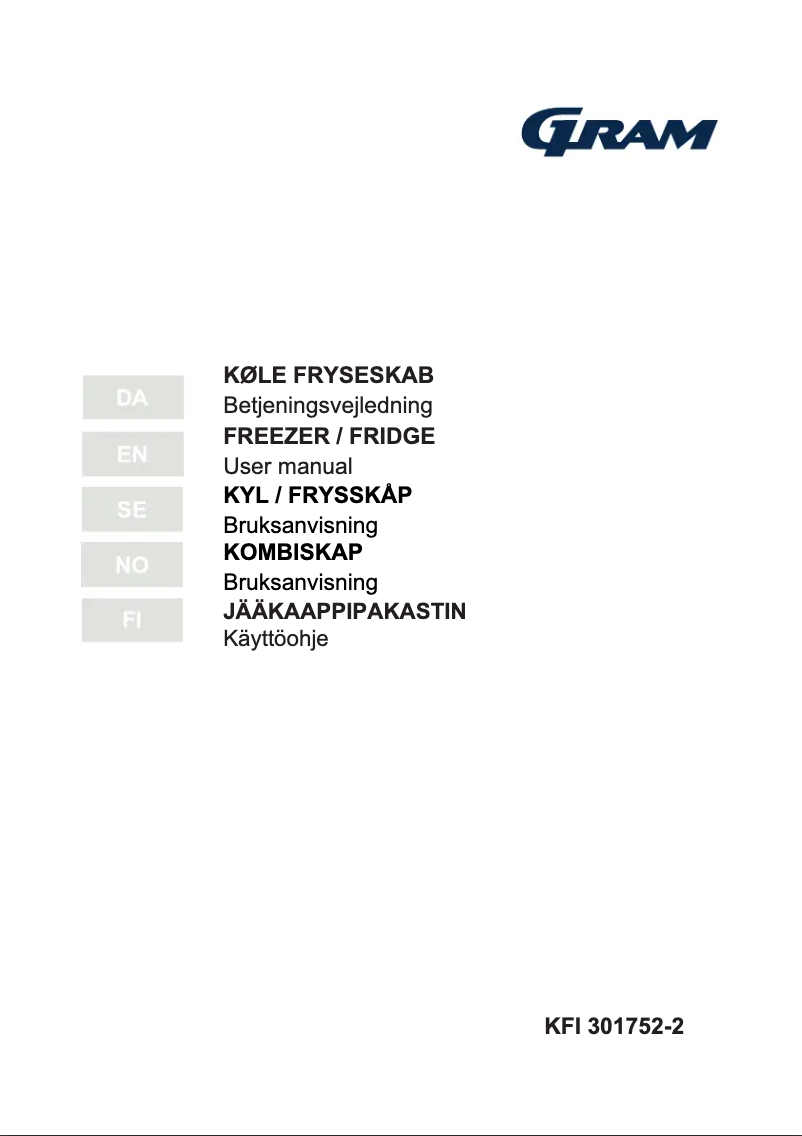 Page 1 de la notice Manuel utilisateur Gram KFI 301752-2