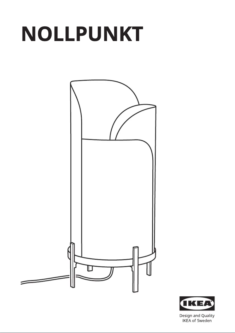 Page 1 de la notice Manuel utilisateur Ikea NOLLPUNKT 004.838.85