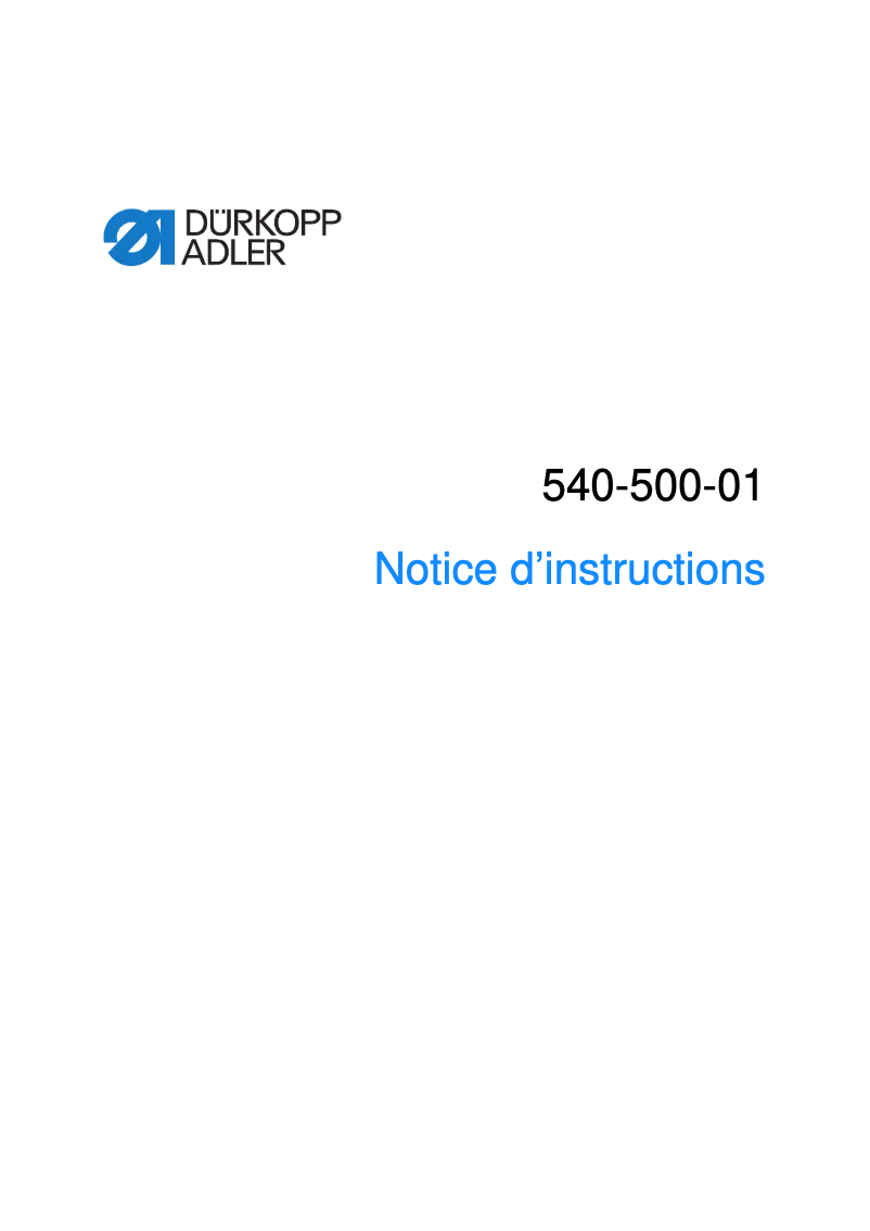 Image de la première page du manuel de l'appareil 540