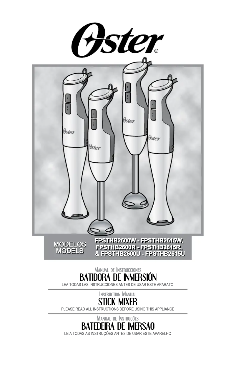 Página 1 del manual Manual de usuario Oster FPSTHB2600W013