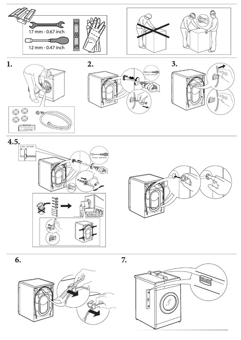 Page 1 de la notice Instructions de sécurité Whirlpool W6 W945SB FR