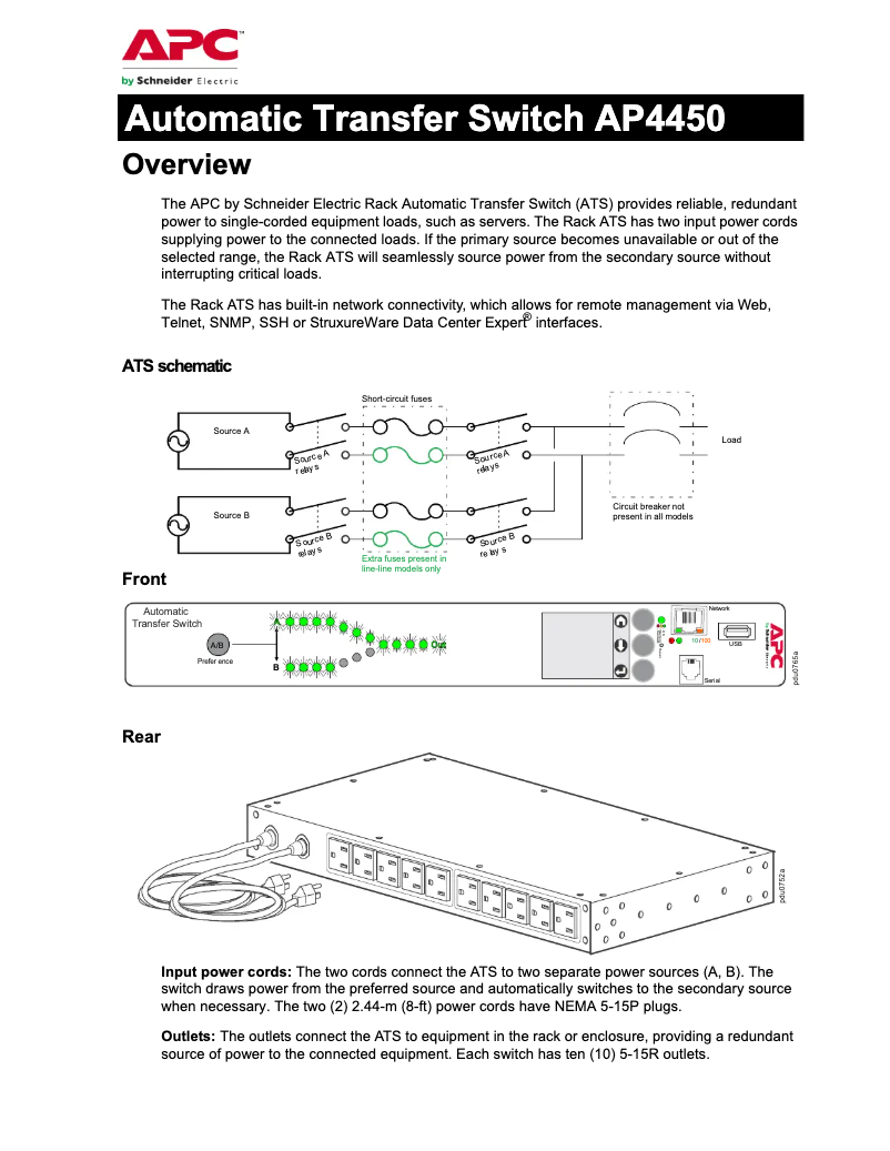 Page n°1 - Fiche technique APC AP4450