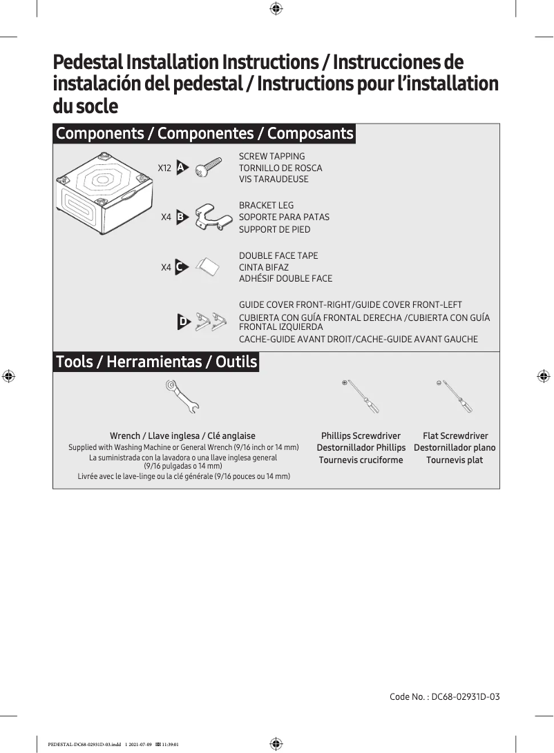 Image de la première page du manuel de l'appareil WE402NE
