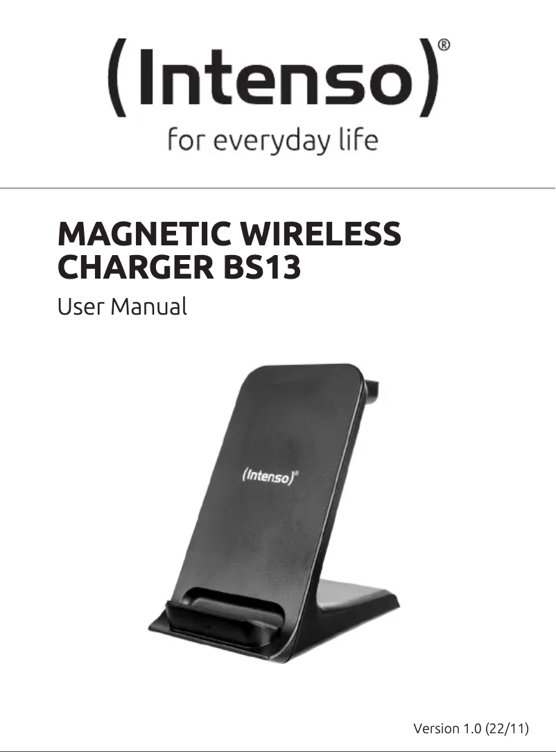 Page 1 de la notice Manuel utilisateur Intenso BS13