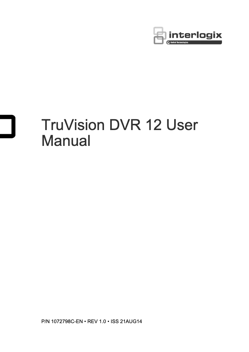 Página 1 del manual Manual de usuario Interlogix TruVision TVR-1208