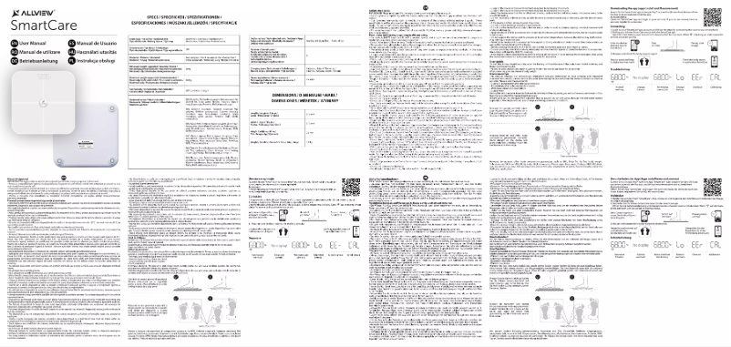 Page n°1 - Manuel utilisateur Allview SmartCare