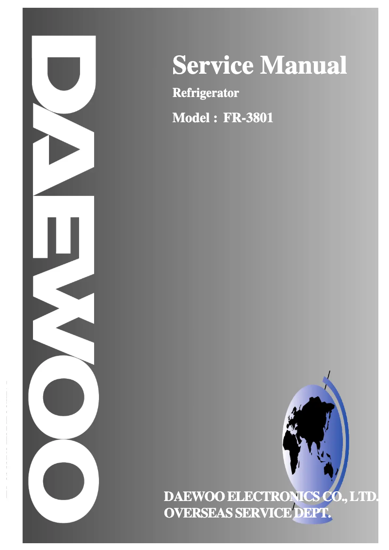 Page 1 de la notice Manuel utilisateur Daewoo FR-3801