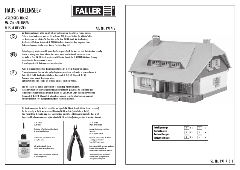 Page n°1 - Manuel utilisateur Faller 191719