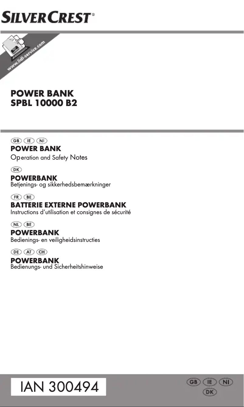 Page 1 de la notice Manuel utilisateur SilverCrest SPBL 10000 B2