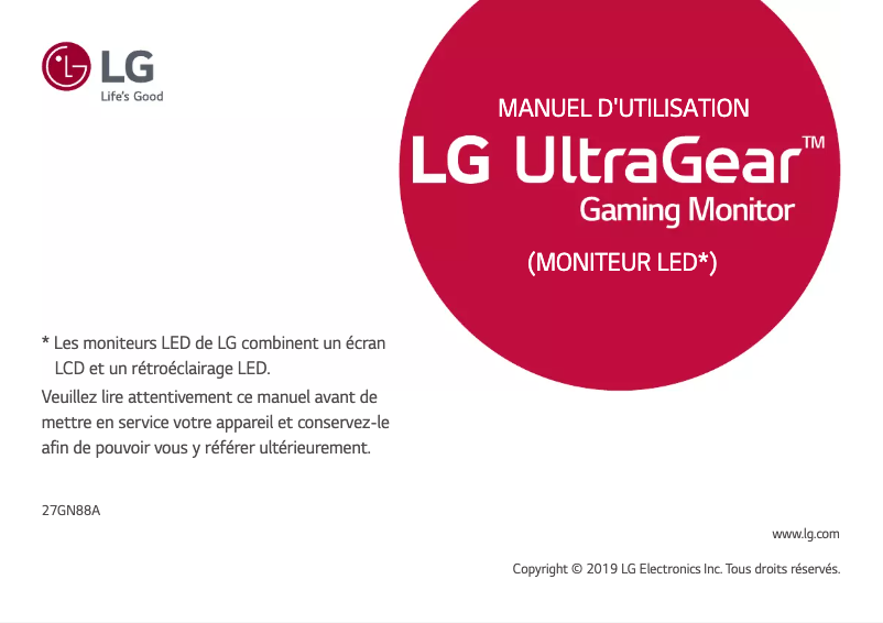 Page n°1 - Manuel utilisateur LG UltraGear 27GN88A
