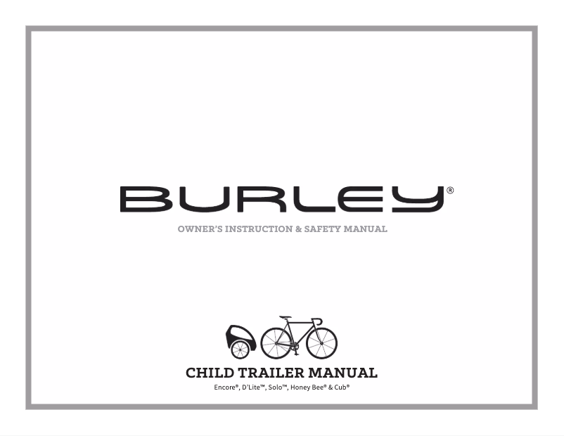 Page 1 de la notice Manuel utilisateur Burley Honey Bee