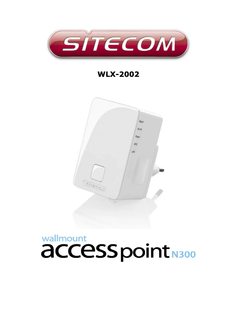 Page n°1 - Manuel utilisateur Sitecom WLX-2002