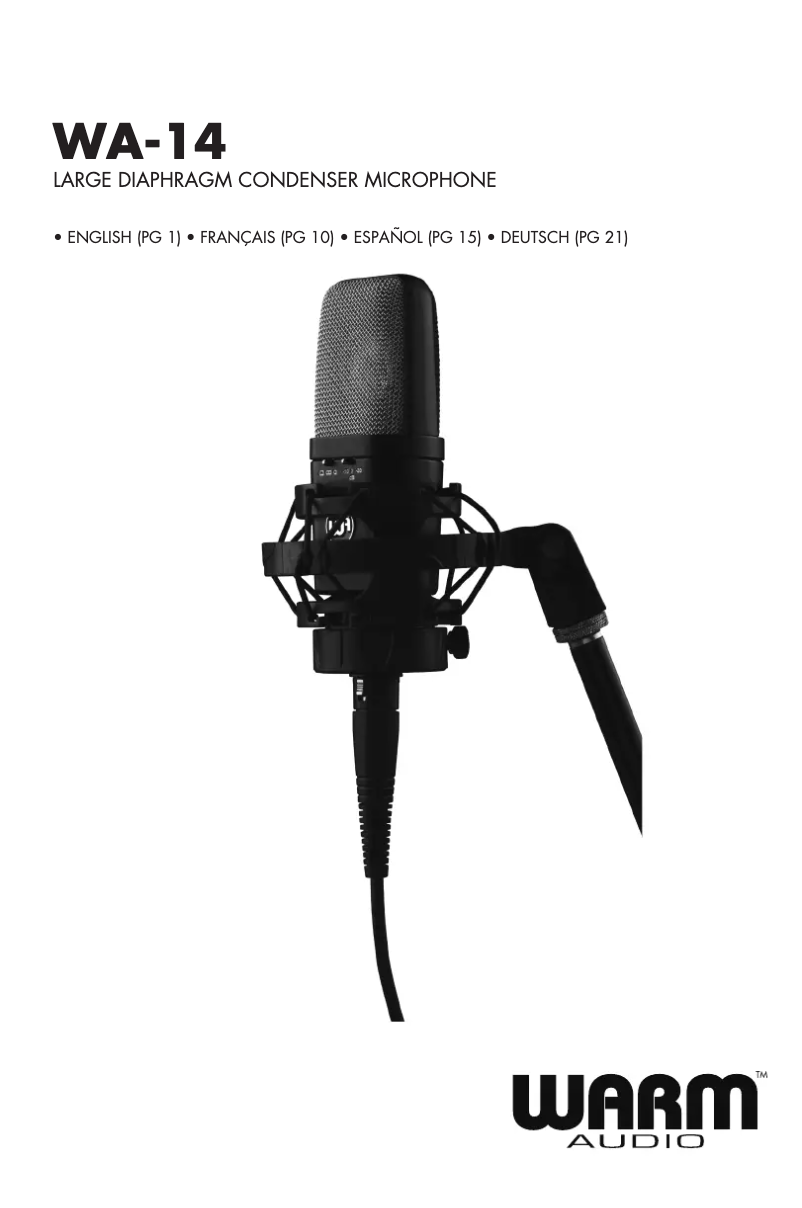 Página 1 del manual Manual de usuario Warm Audio WA-14