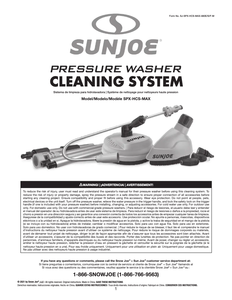 Image de la première page du manuel de l'appareil SPX-HCS-MAX