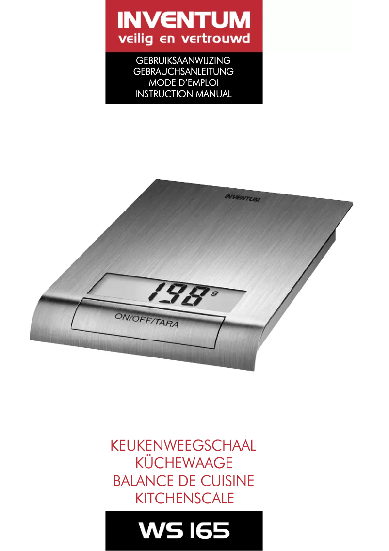 Page n°1 - Manuel utilisateur Inventum WS165