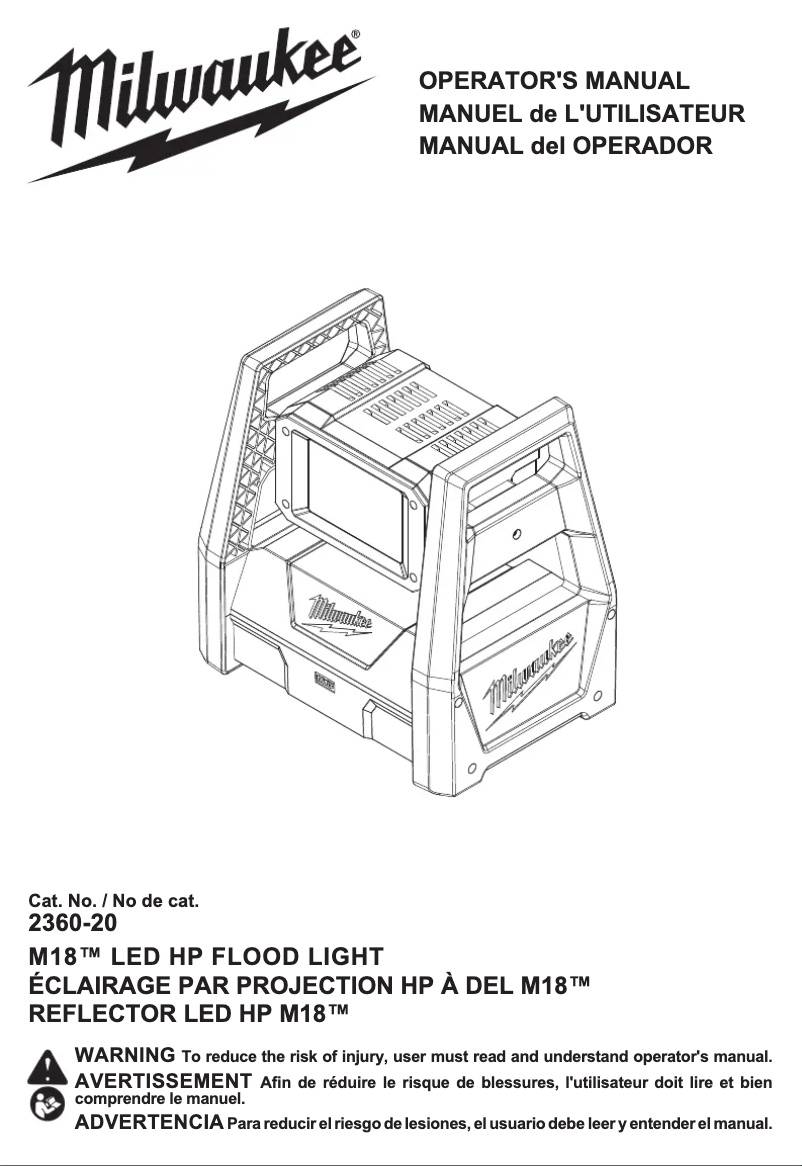 Image de la première page du manuel de l'appareil 2360-20