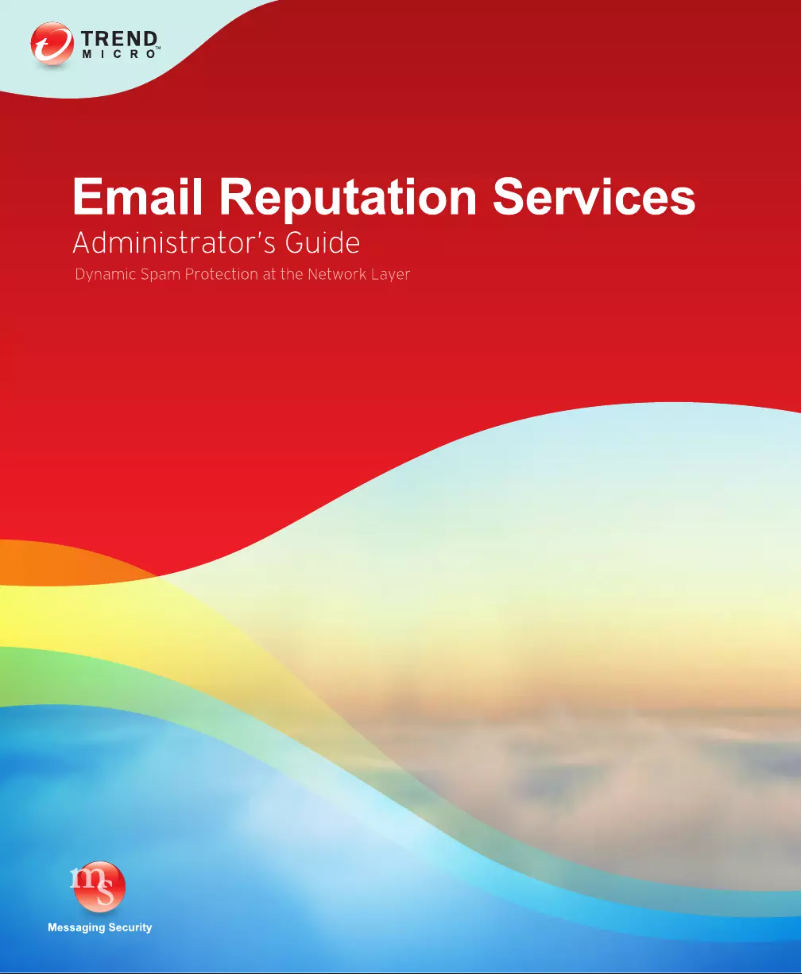Page 1 de la notice Manuel utilisateur Trend Micro Email Reputation Services