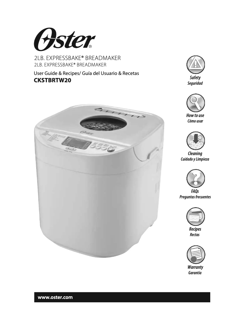 Page n°1 - Manuel utilisateur Oster CKSTBRTW20