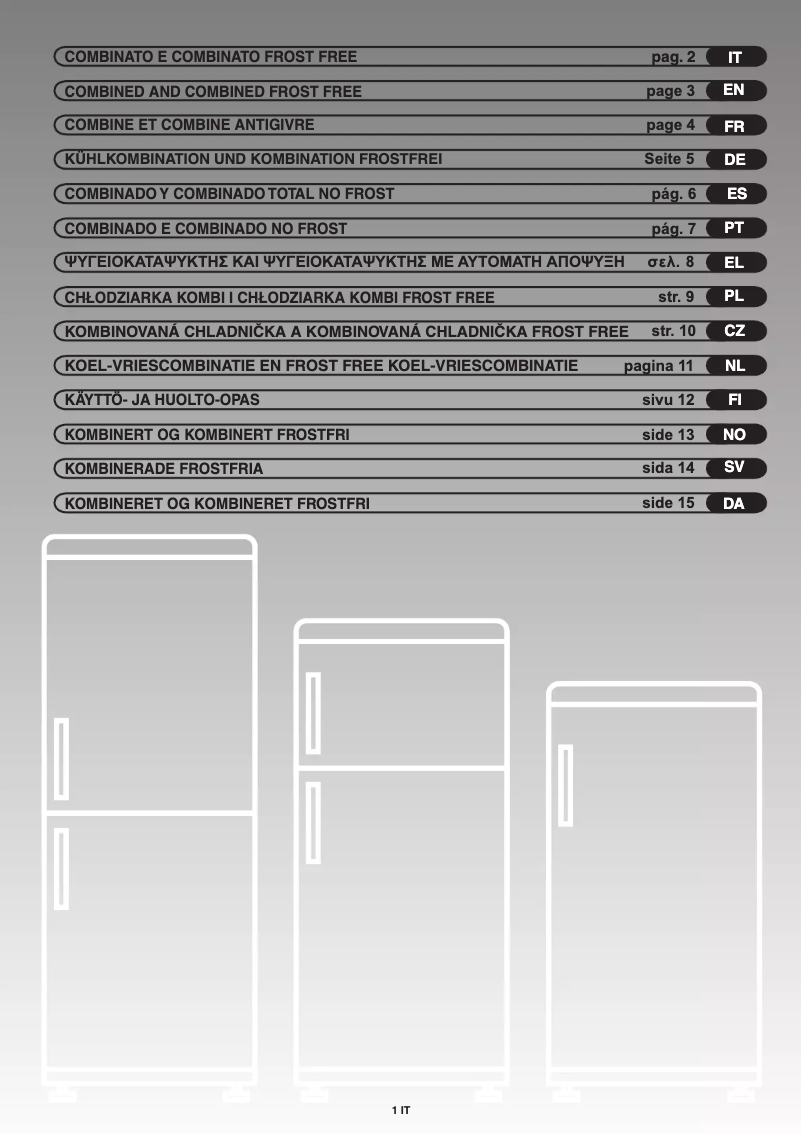 Page 1 de la notice Manuel utilisateur Candy CCF5163W