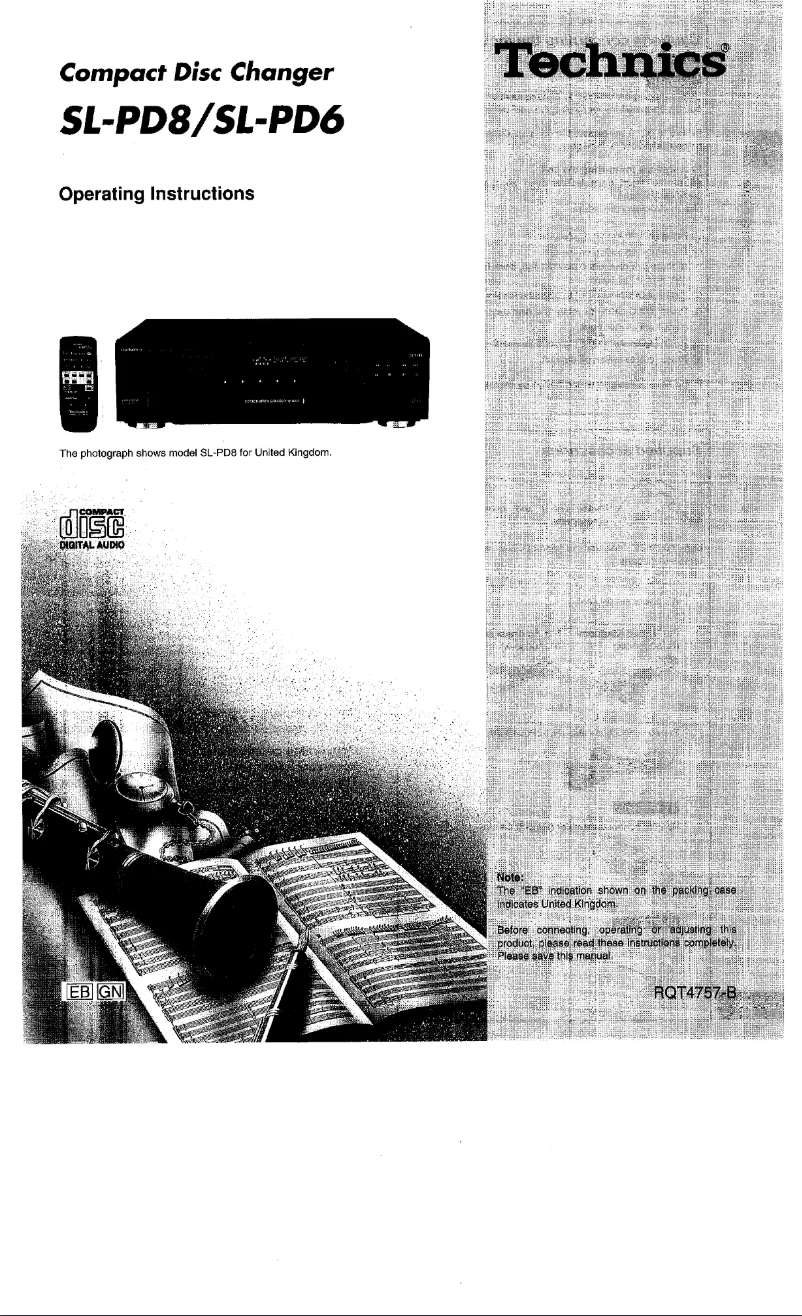 Image de la première page du manuel de l'appareil SL-PD8