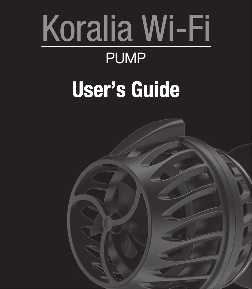 Image de la première page du manuel de l'appareil Koralia Wi-Fi
