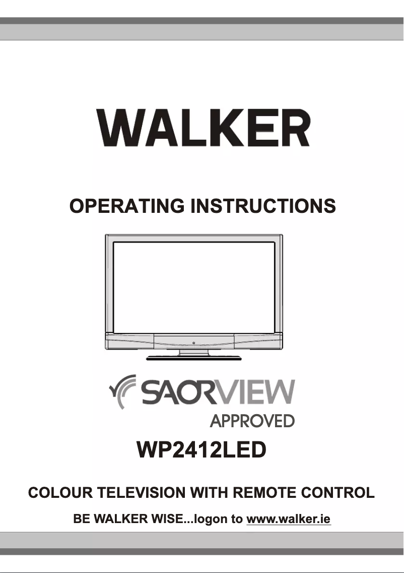 Page n°1 - Manuel utilisateur Walker WP2412LED