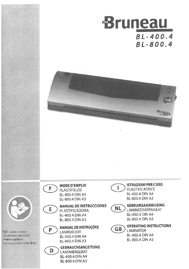 Page n°1 - Manuel utilisateur Bruneau BL-800.4