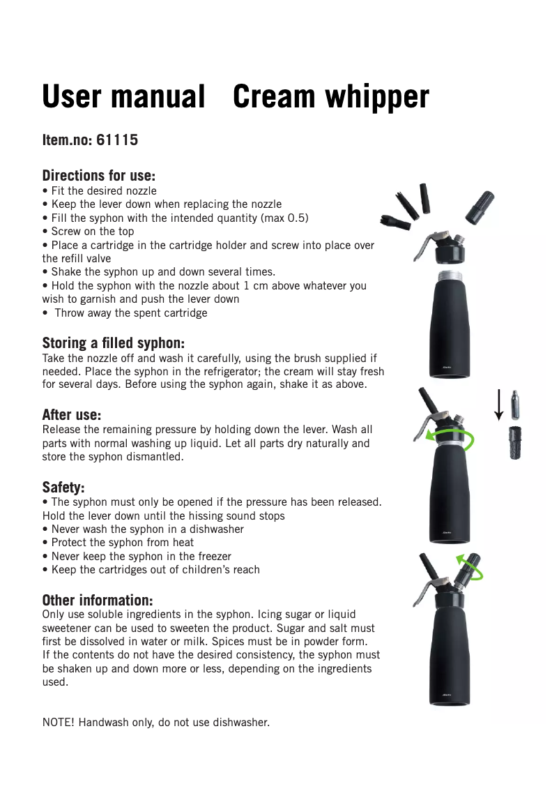 Image de la première page du manuel de l'appareil 61115