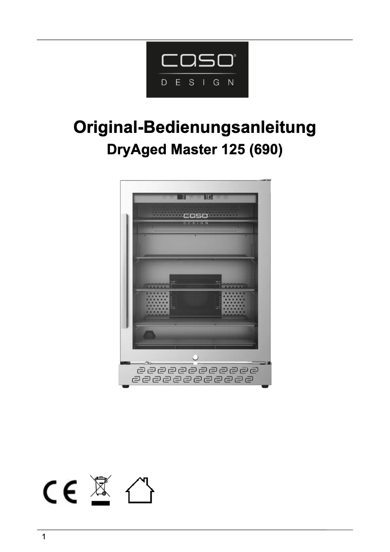 Image de la première page du manuel de l'appareil DryAged Master 125