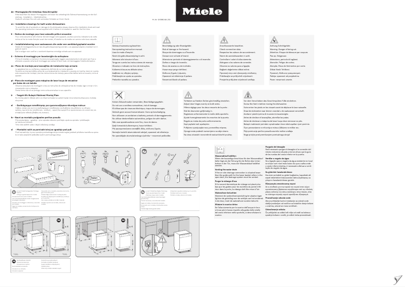 Page 1 de la notice Instructions / montage Miele G 5022 U Selection