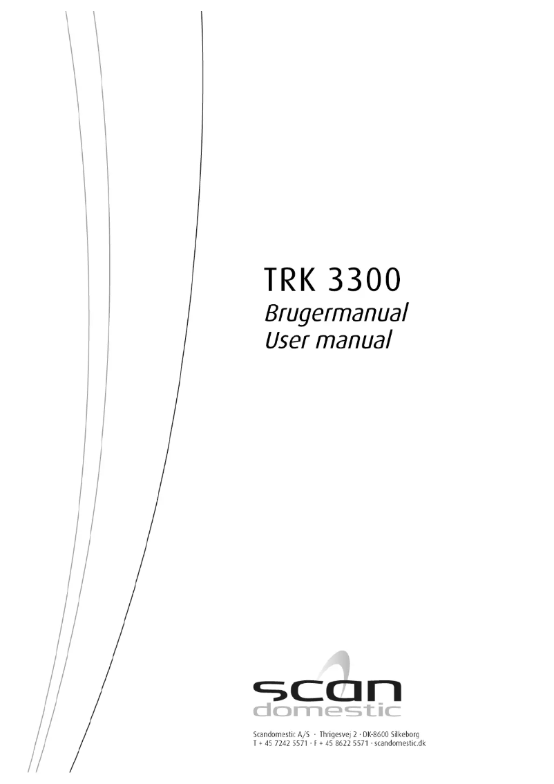 Page n°1 - Manuel utilisateur Scandomestic TRK 3300