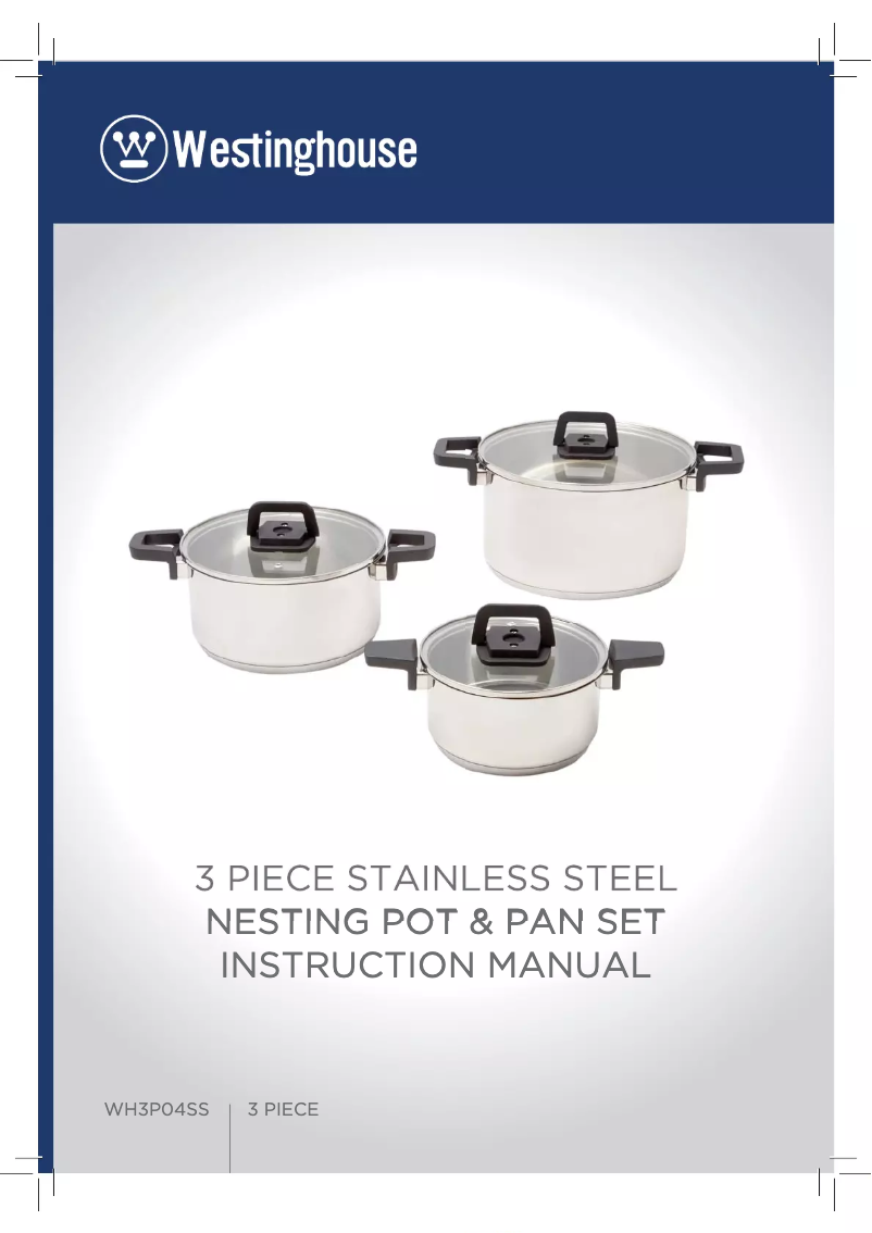 Page 1 de la notice Manuel utilisateur Westinghouse WH3P04SS
