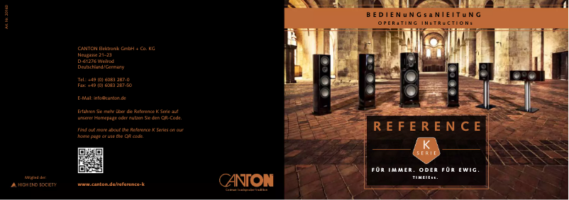 Image de la première page du manuel de l'appareil Reference 3 K