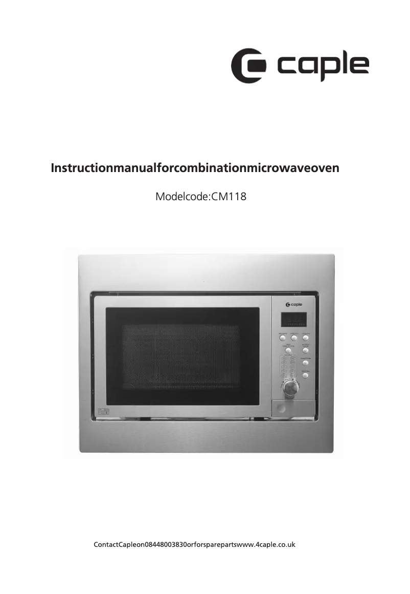 Página 1 del manual Manual de usuario Caple CM118