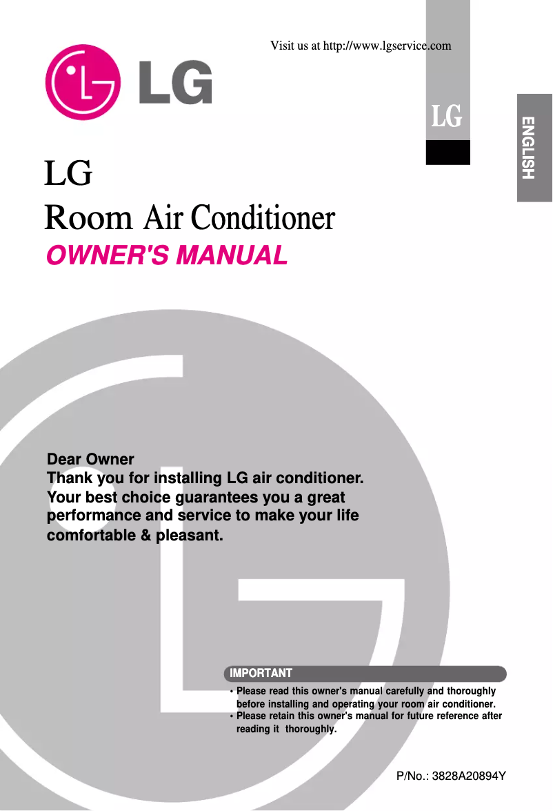 Page n°1 - Manuel utilisateur LG TSNC096EMA0