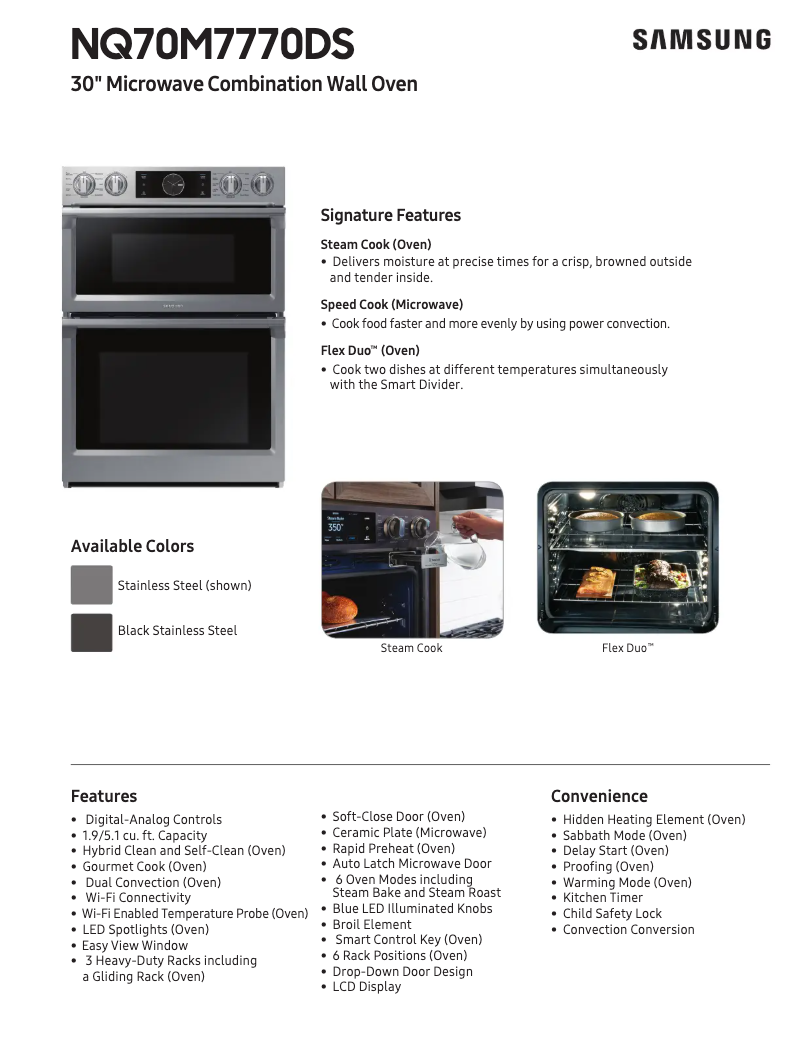 Image de la première page du manuel de l'appareil NQ70M7770DS