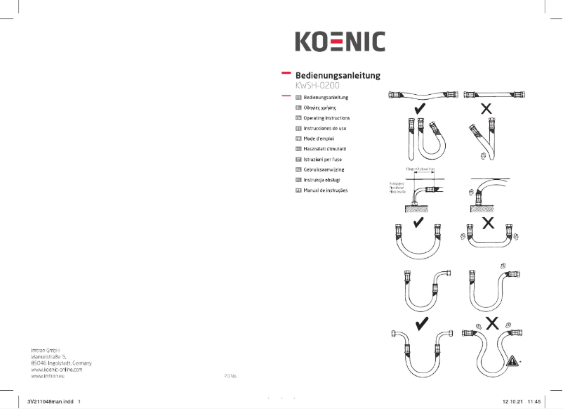 Page n°1 - Manuel utilisateur Koenic KWSH-0200