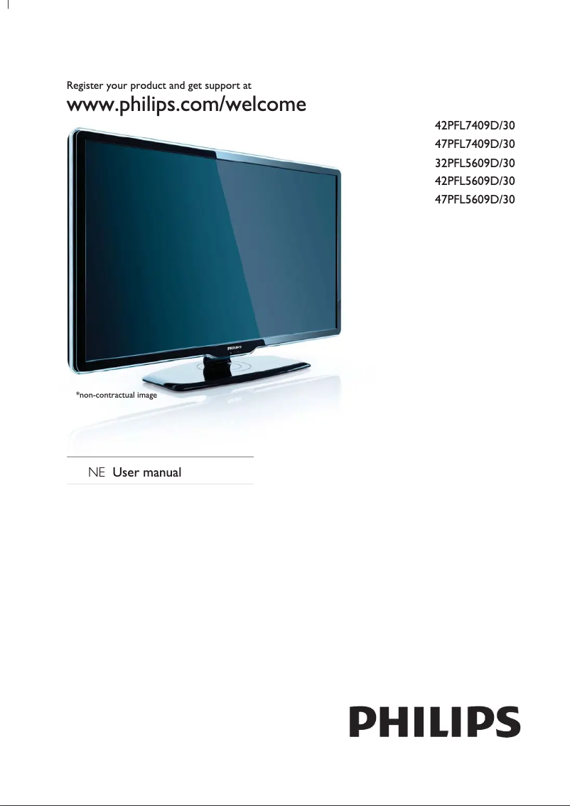 Page 1 de la notice Manuel utilisateur Philips 32PFL5609D