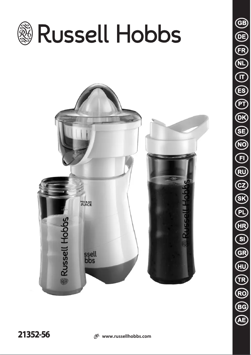 Page 1 de la notice Manuel utilisateur Russell Hobbs 21352-56