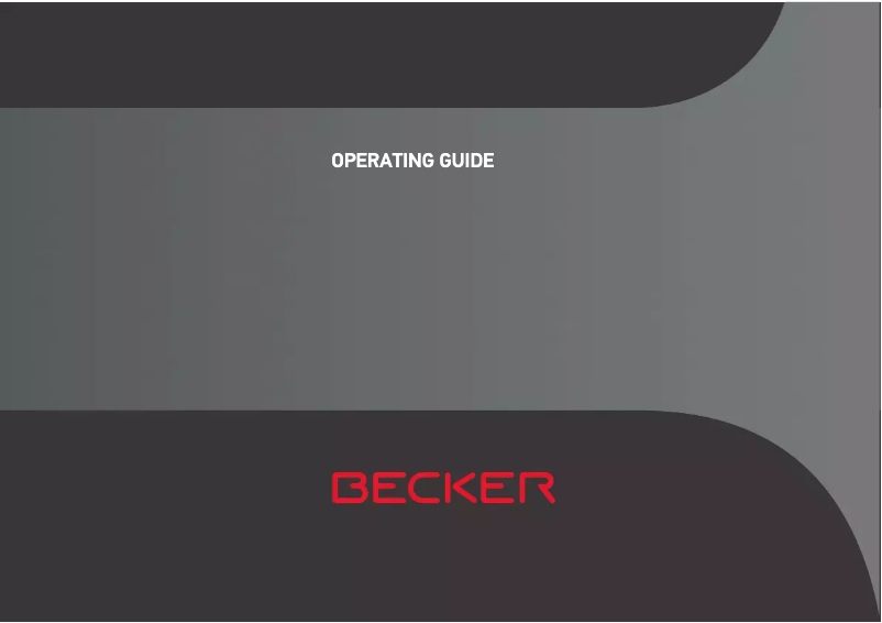 Page n°1 - Manuel utilisateur Becker Ready 50 LMU