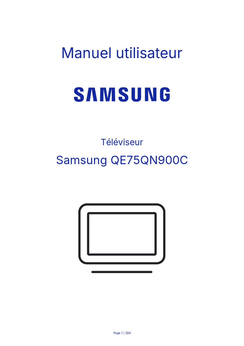 Page n°1 - Manuel utilisateur Samsung QE75QN900C