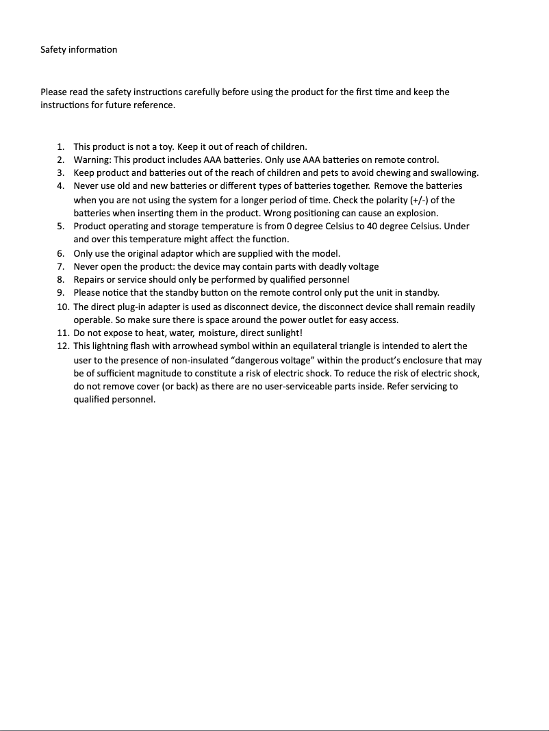 Page n°1 - Manuel utilisateur Denver DVBS-207HD