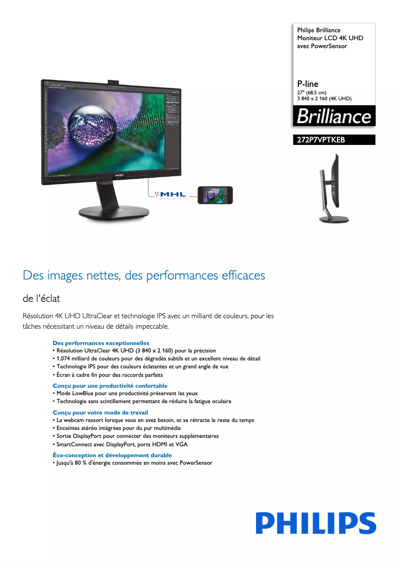 First page image of the manual for Brilliance P-line 272P7VPTKEB