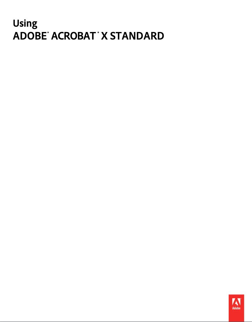 Page 1 de la notice Manuel utilisateur Adobe Acrobat X Standard