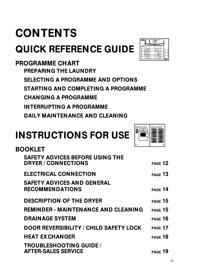 Page n°1 - Manuel utilisateur Bauknecht TRKD 4626
