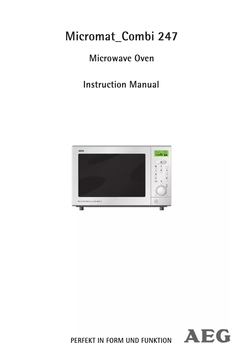 Page 1 de la notice Manuel utilisateur AEG MCC247