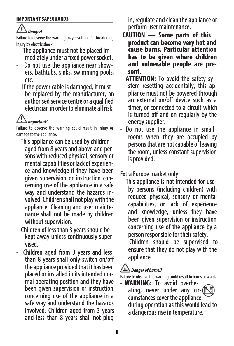 Page 1 de la notice Manuel utilisateur DeLonghi HFX25S20