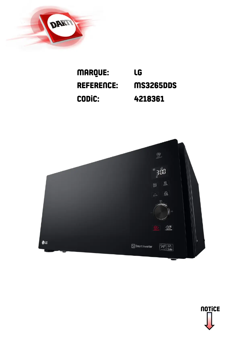 Image de la première page du manuel de l'appareil MS3265DDS