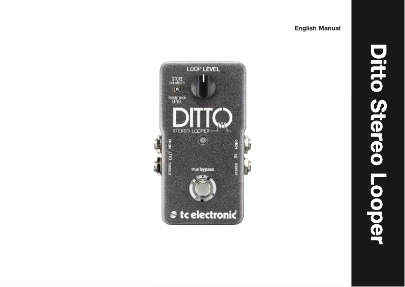 Page n°1 - Mode d'emploi TC Electronic Ditto Stereo Looper