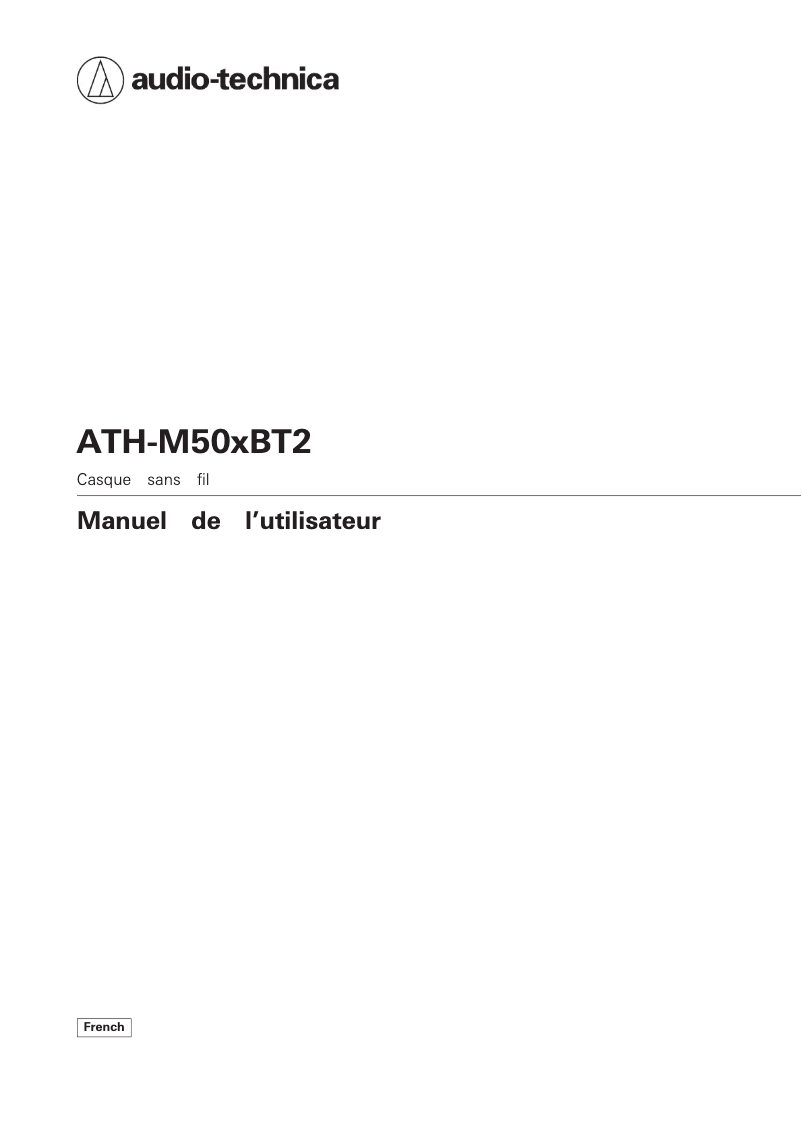 Image de la première page du manuel de l'appareil ATH-M50xBT2